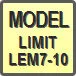 Piktogram - Model: Limit LEM7-10